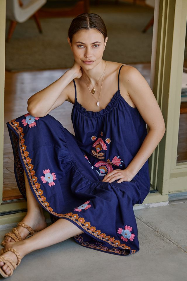 anthropologie embroidered dress By Anthropologie Embroidered Mini Bubble Dress
