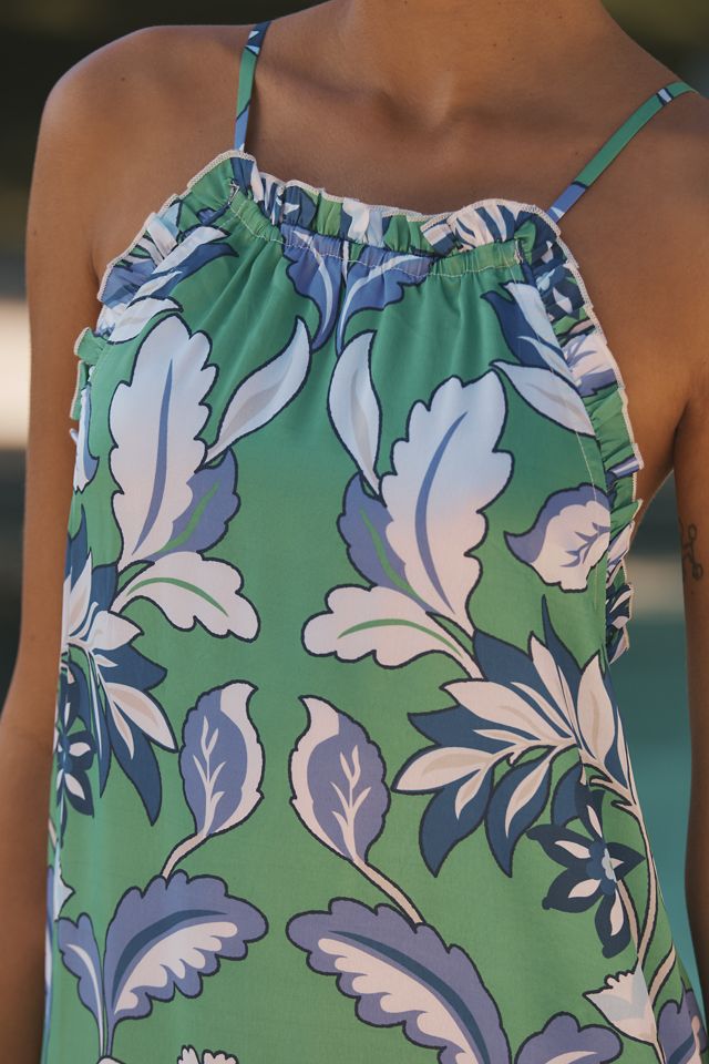 Robe mi-longue Anthropologie à dos ouvert et col halter #2