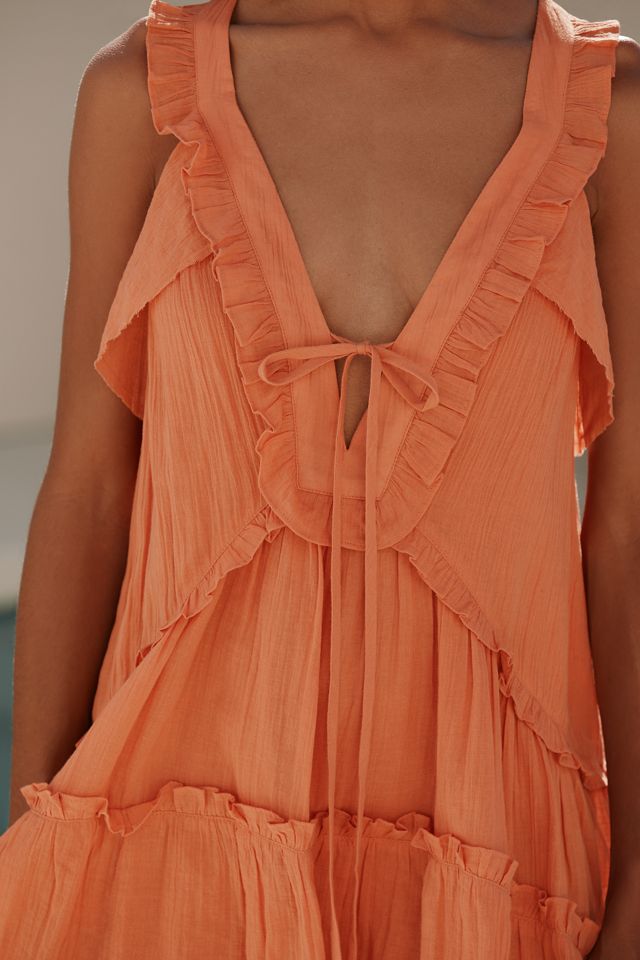 By Anthropologie Boho Ruffle Mini Dress #2