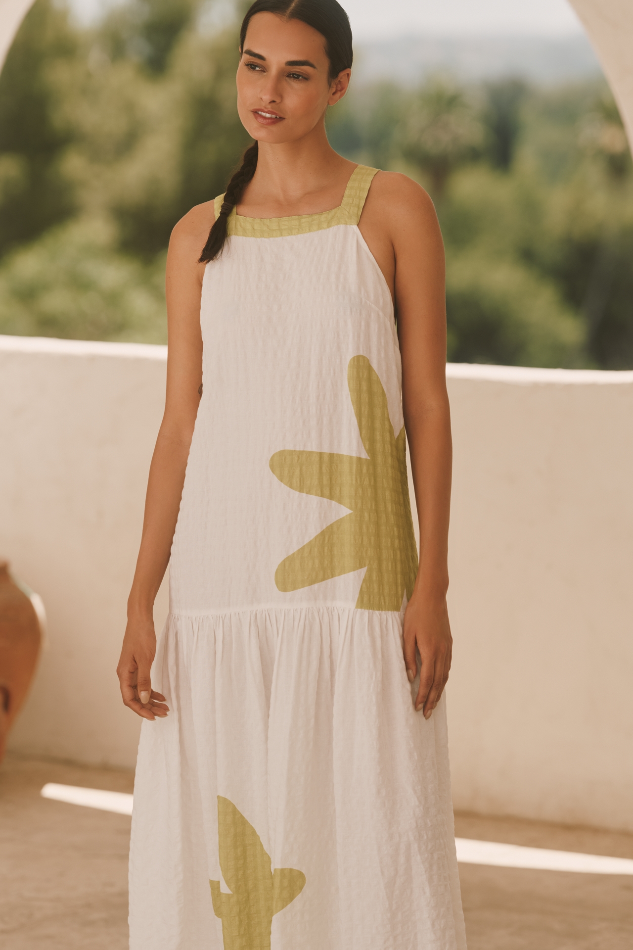 Celandine Drop-Waist Midi Dress