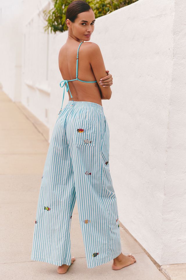 Celandine Striped Embellished Pull-On Pants #2