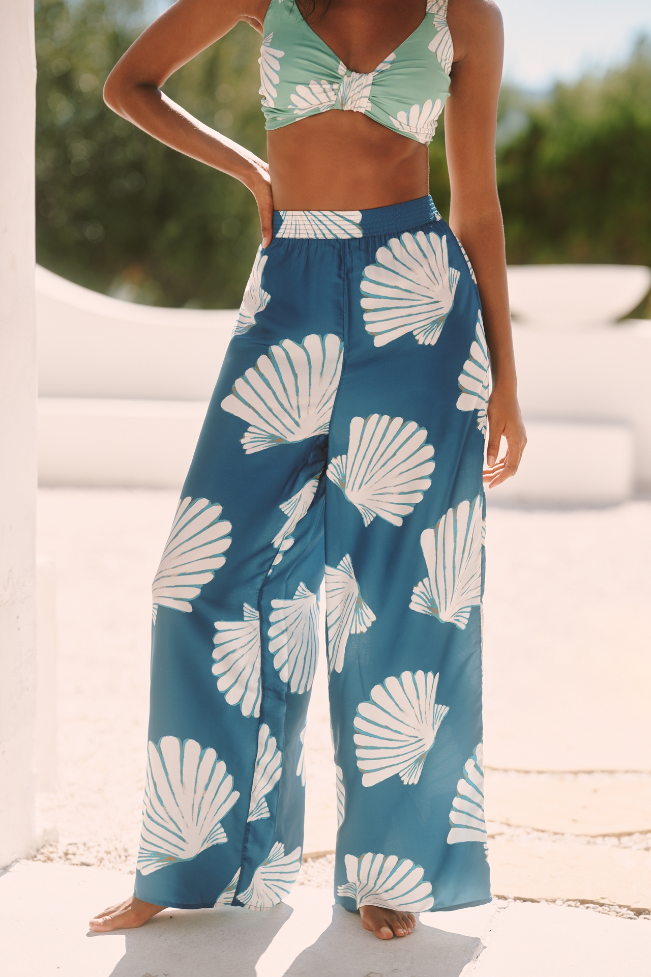 Celandine The Beach Club High-Rise Wide-Leg Pants