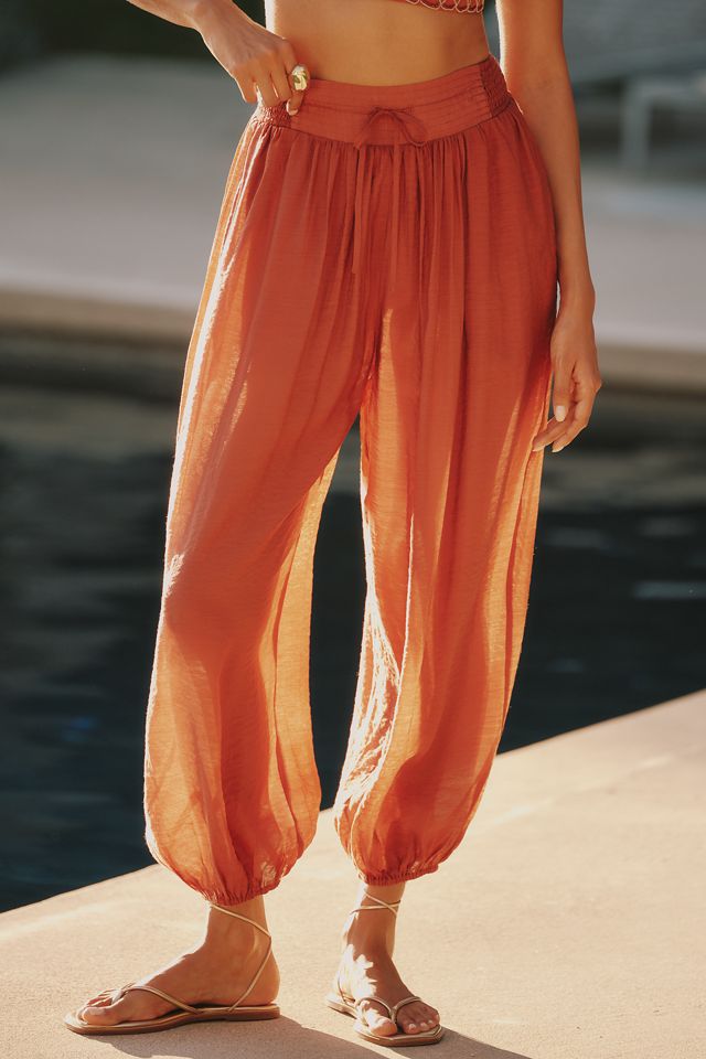 Celandine Smocked Balloon Pants | Anthropologie