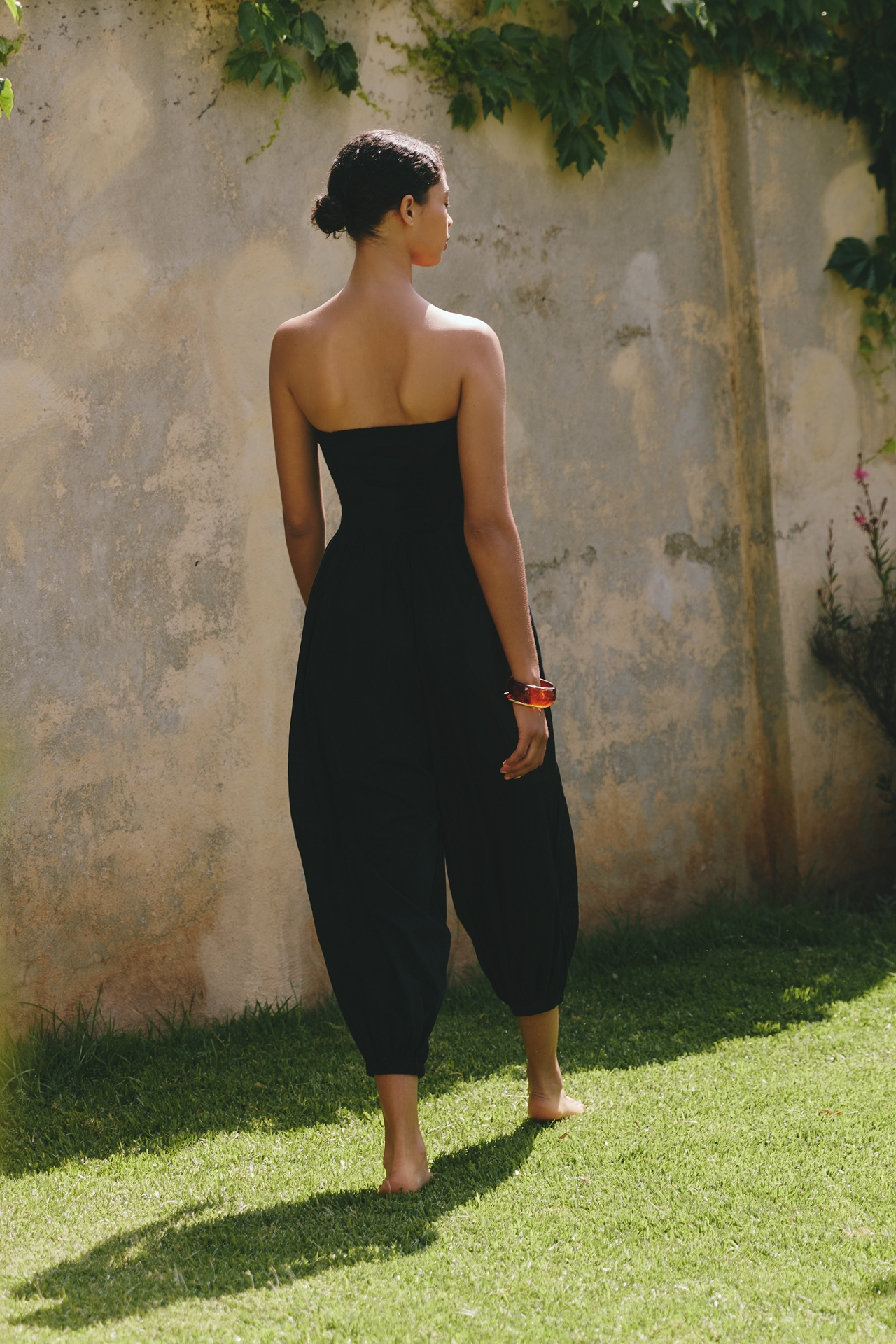 Celandine 100% Cotton Strapless Tie-Front Jumpsuit