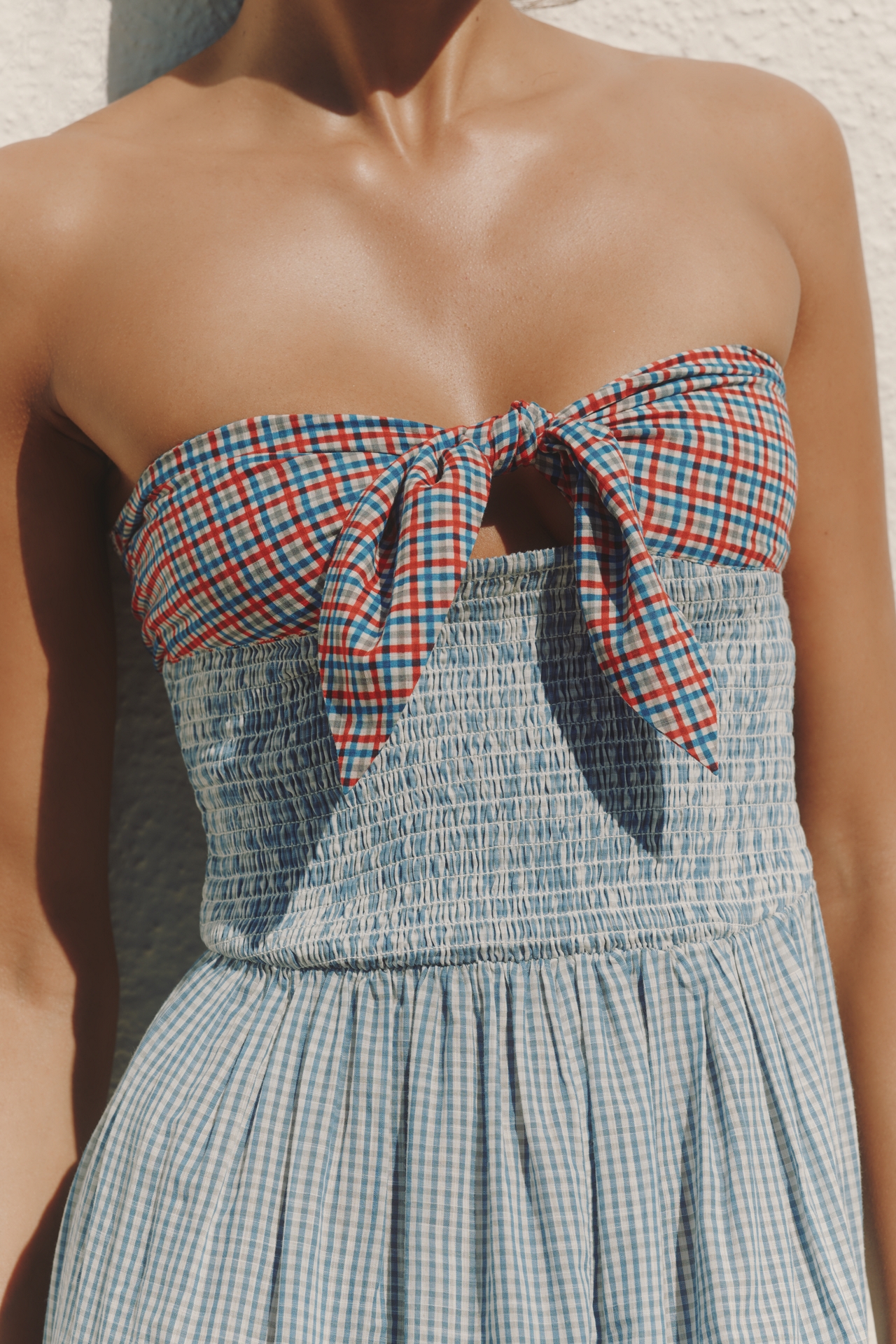 Celandine 100% Cotton Strapless Tie-Front Jumpsuit