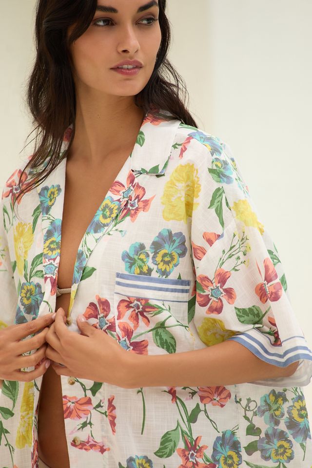 By Anthropologie Short-Sleeve Buttondown Shirt #2