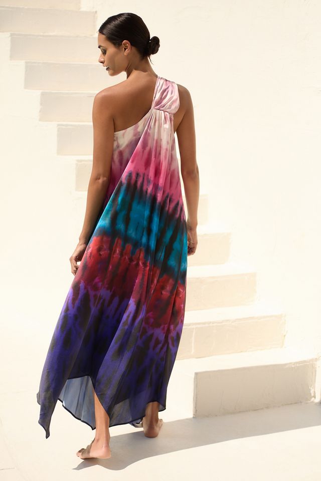 By Anthropologie One-Shoulder Glam Midi Dress #1