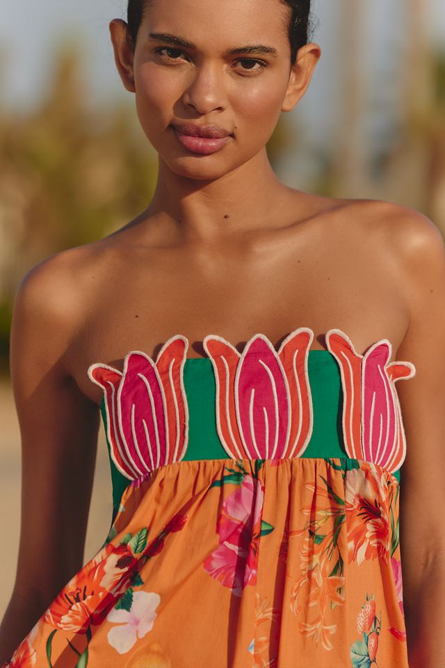 Celandine Strapless Tulip Babydoll Romper #1