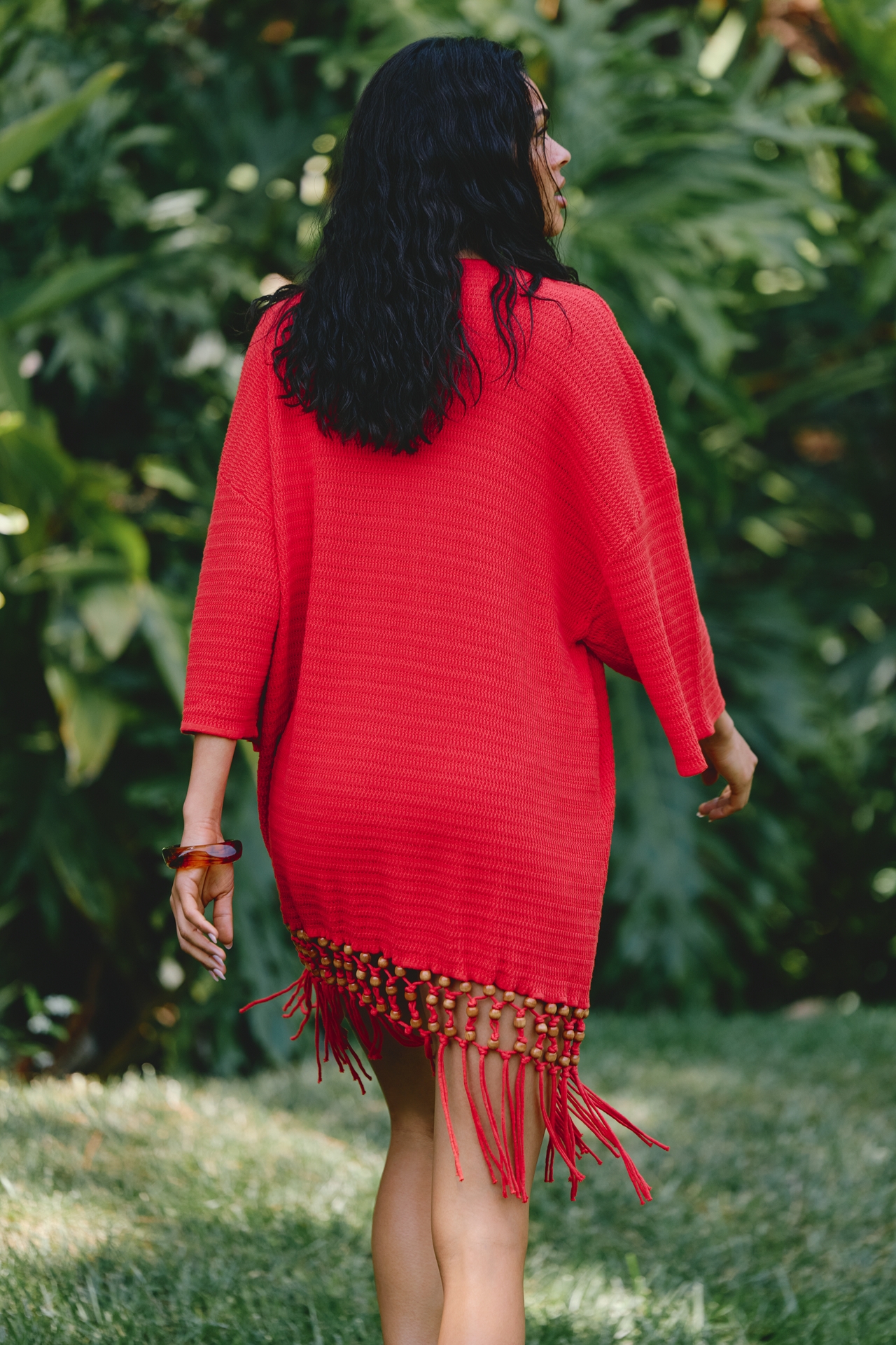 Chinti & Parker Cotton Beaded Fringe Cover-Up
