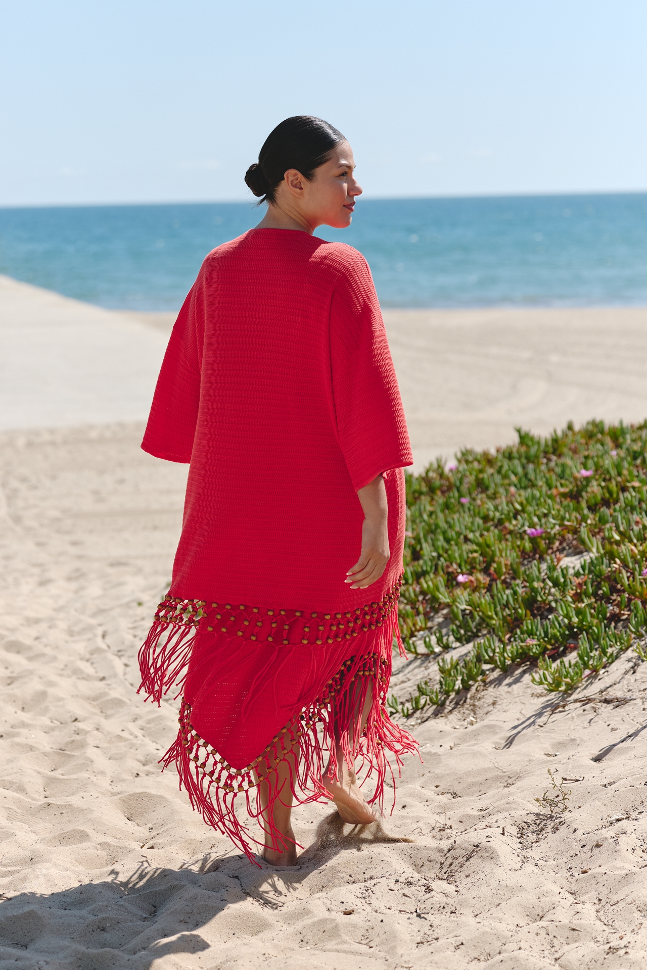 Chinti & Parker Cotton Beaded Fringe Cover-Up