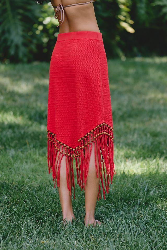 Chinti & Parker Beaded Fringe Skirt | Anthropologie