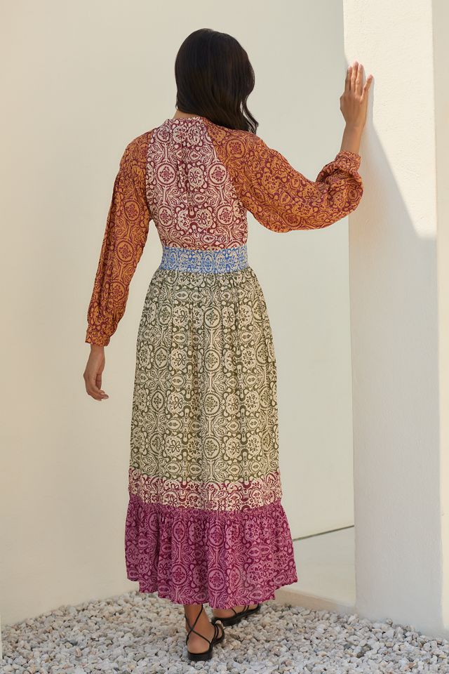 Mahila Long-Sleeve Tiered Maxi Dress #1