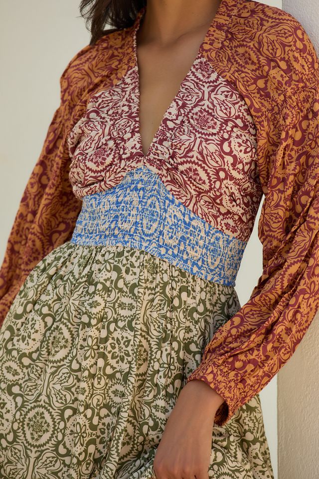 Mahila Long-Sleeve Tiered Maxi Dress #2