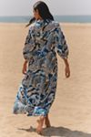 The Carolita Printed Tiered Shirt Dress by Celandine