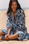 The Carolita Printed Tiered Shirt Dress by Celandine