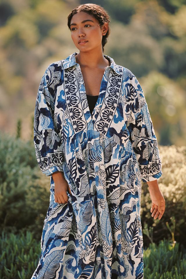 The Carolita Printed Tiered Shirt Dress by Celandine #6