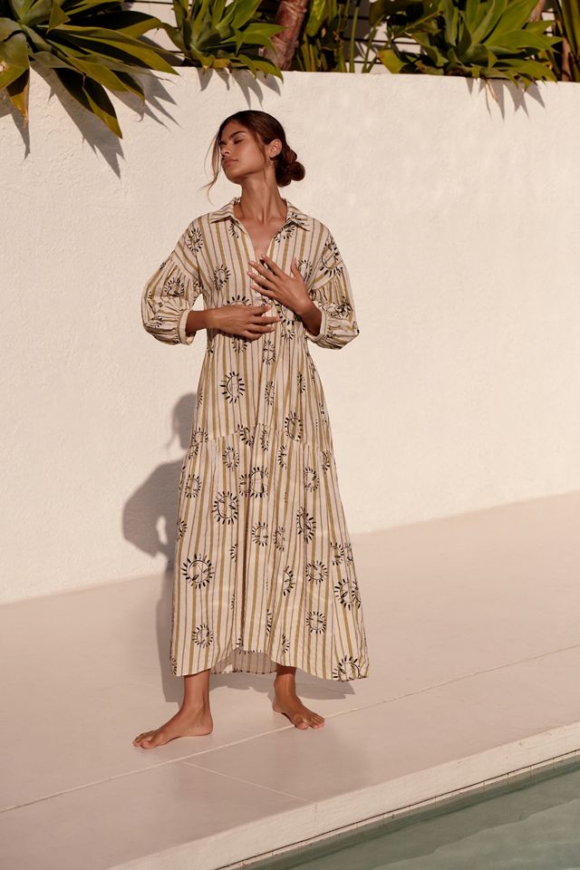 The LouLou Avenue Carolita Printed Tiered Shirt Dress #3