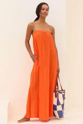 By Anthropologie Backless Gauze Dress