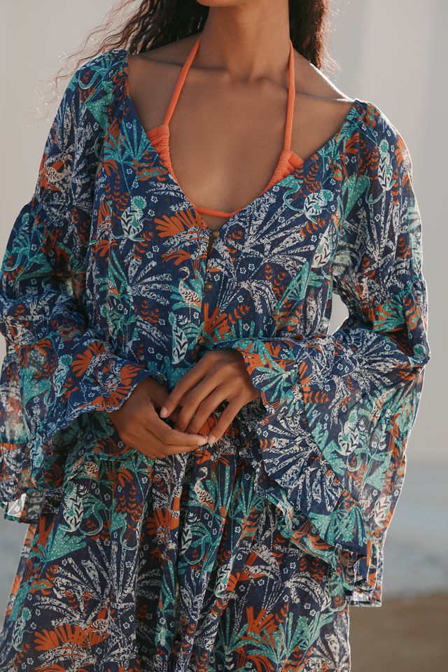 By Anthropologie Boho Cover-Up Tunic Dress #2