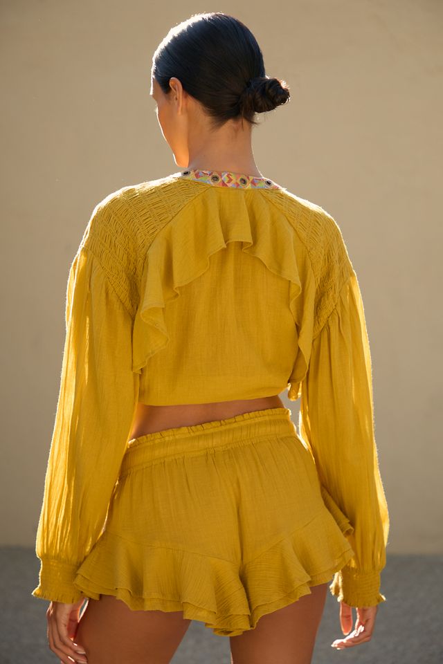 By Anthropologie Grommet Flounce Shorts #2