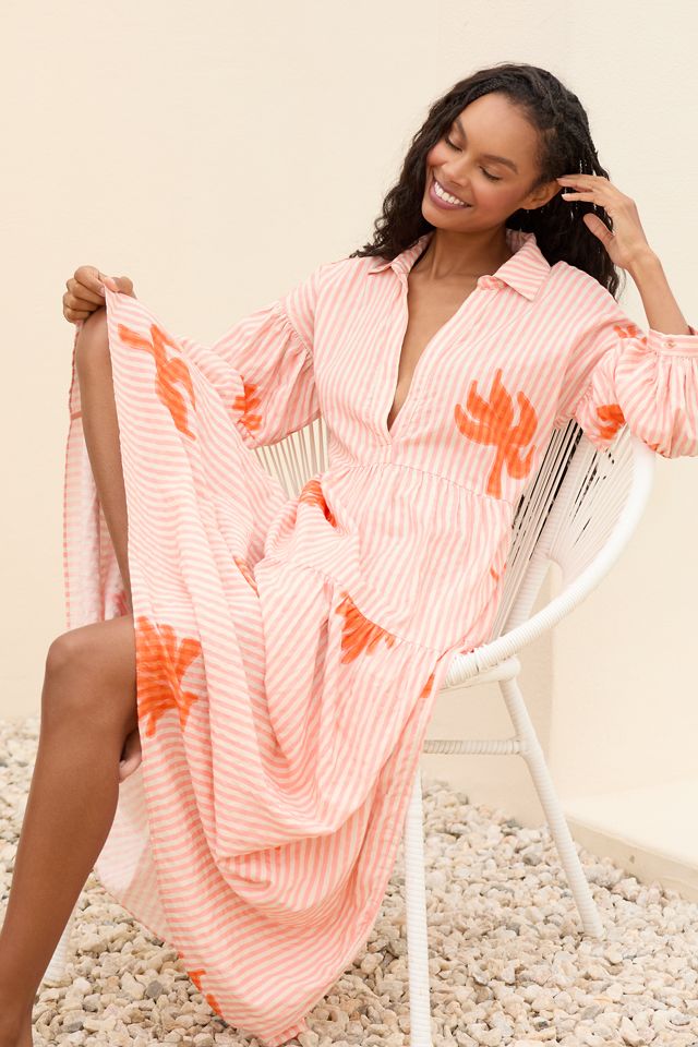 The Carolita Printed Tiered Shirt Dress by Celandine:  Daniella Manini Edition #3