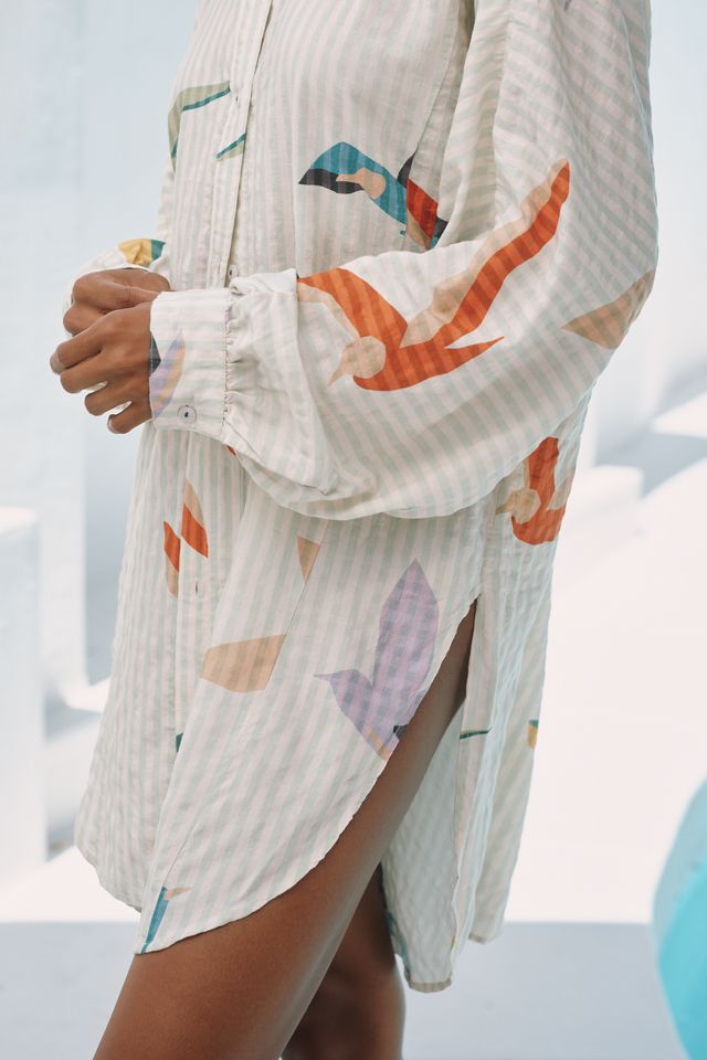 Celandine Printed Oversized Buttondown Shirt #2