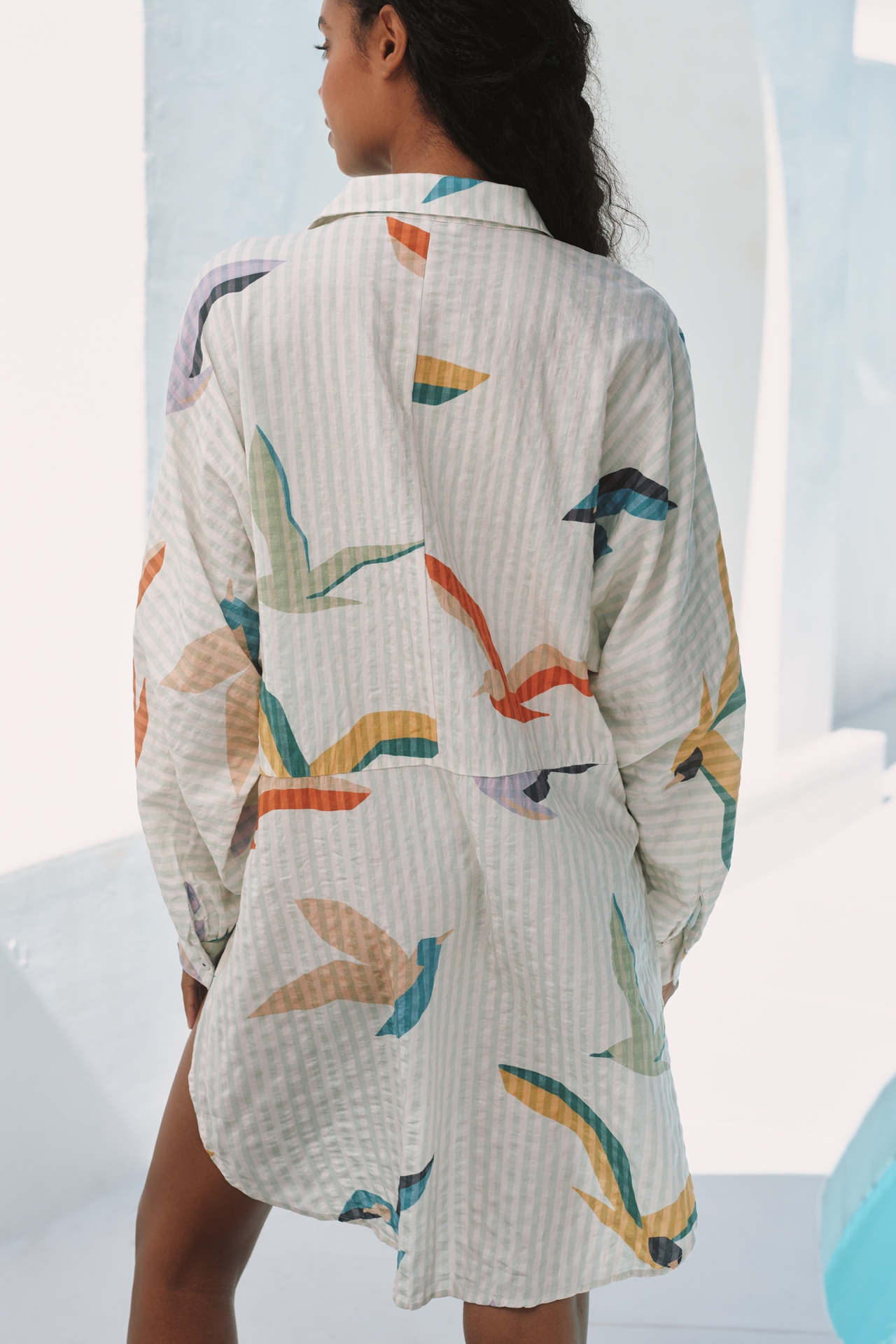 Celandine Printed Oversized Buttondown Shirt