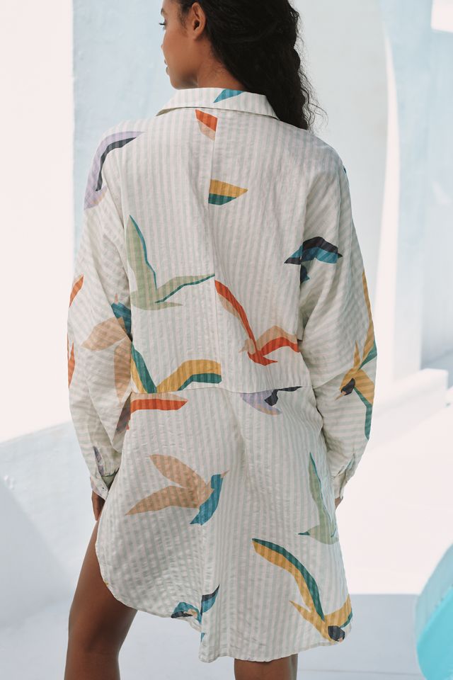 Celandine Printed Oversized Buttondown Shirt #3