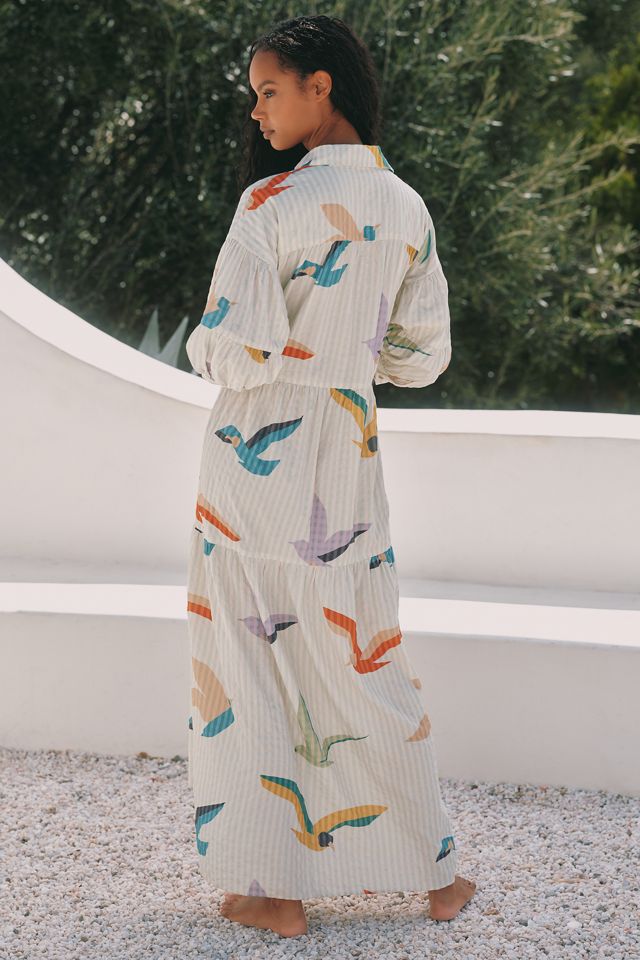 The Carolita Printed Tiered Shirt Dress by Celandine #6