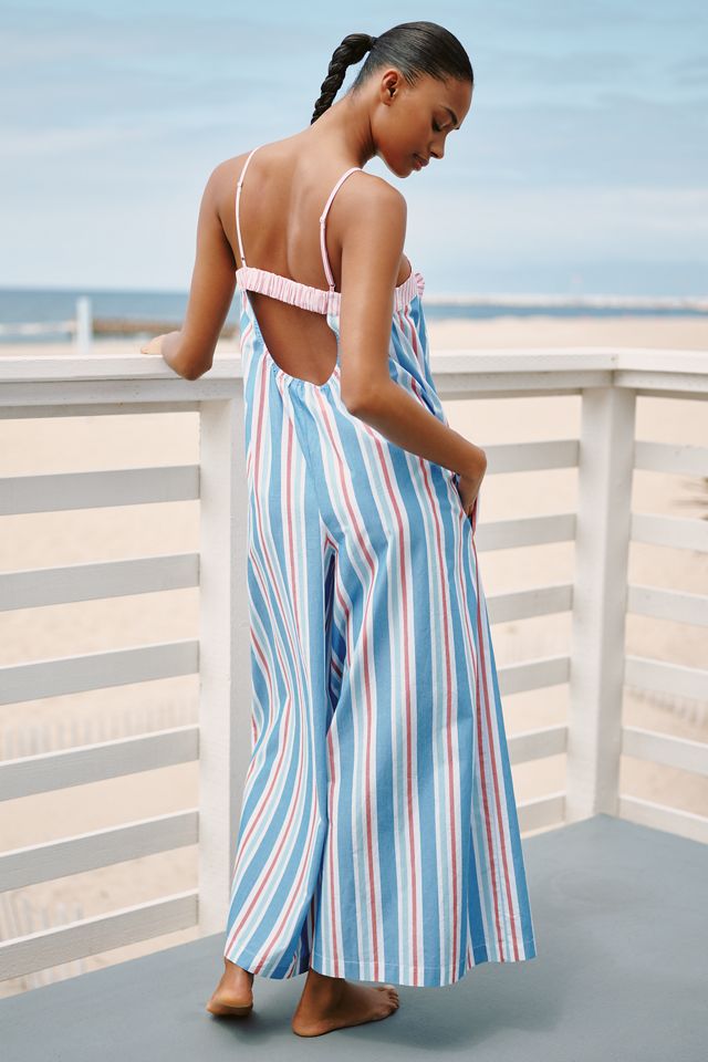Celandine Pinstripe Bow Wide-Leg Jumpsuit #2