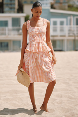 Shop Celandine Lakeside Smocked Knee-length Skirt