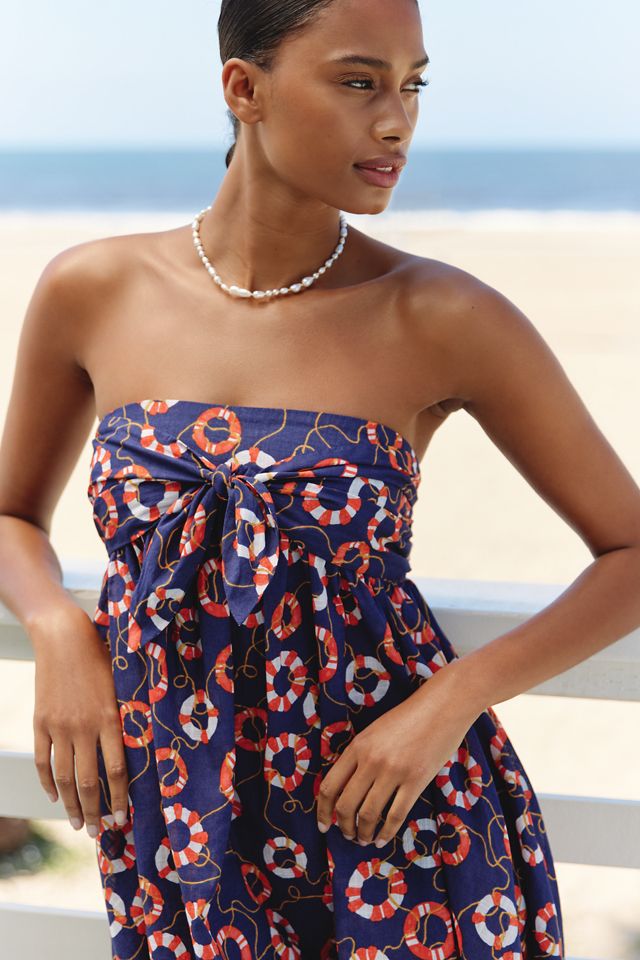 Celandine Cotton Sleeveless Bow-Front Mini Dress #2