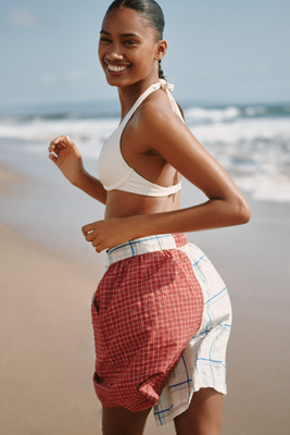 Patchwork Drawstring Shorts