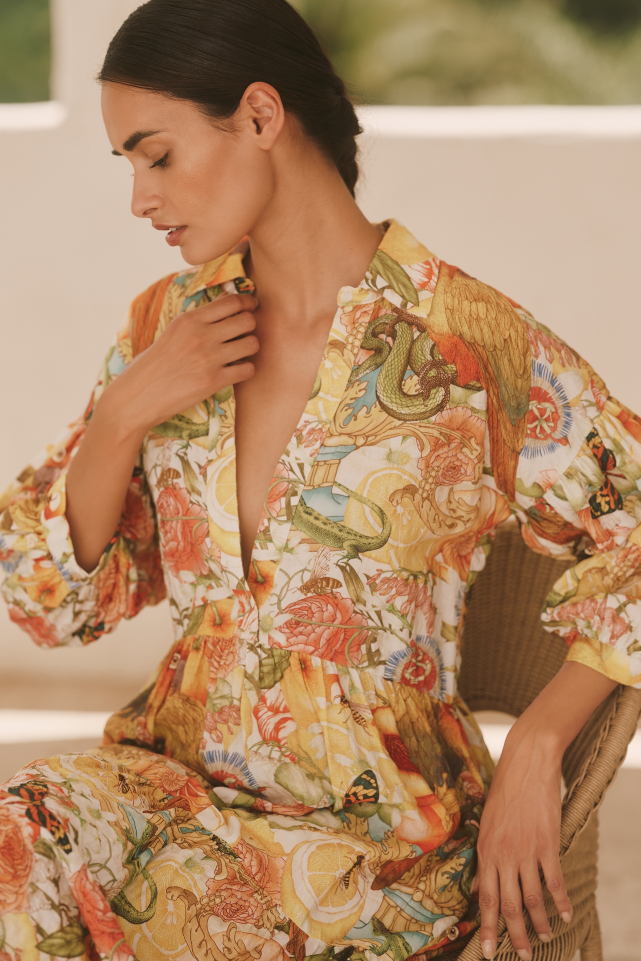 The Carolita Printed Shirt Dress by Emily Carter x Celandine