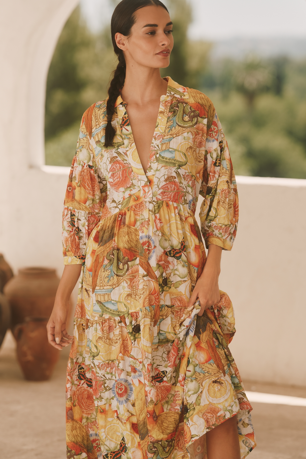 The Carolita Printed Shirt Dress by Emily Carter x Celandine