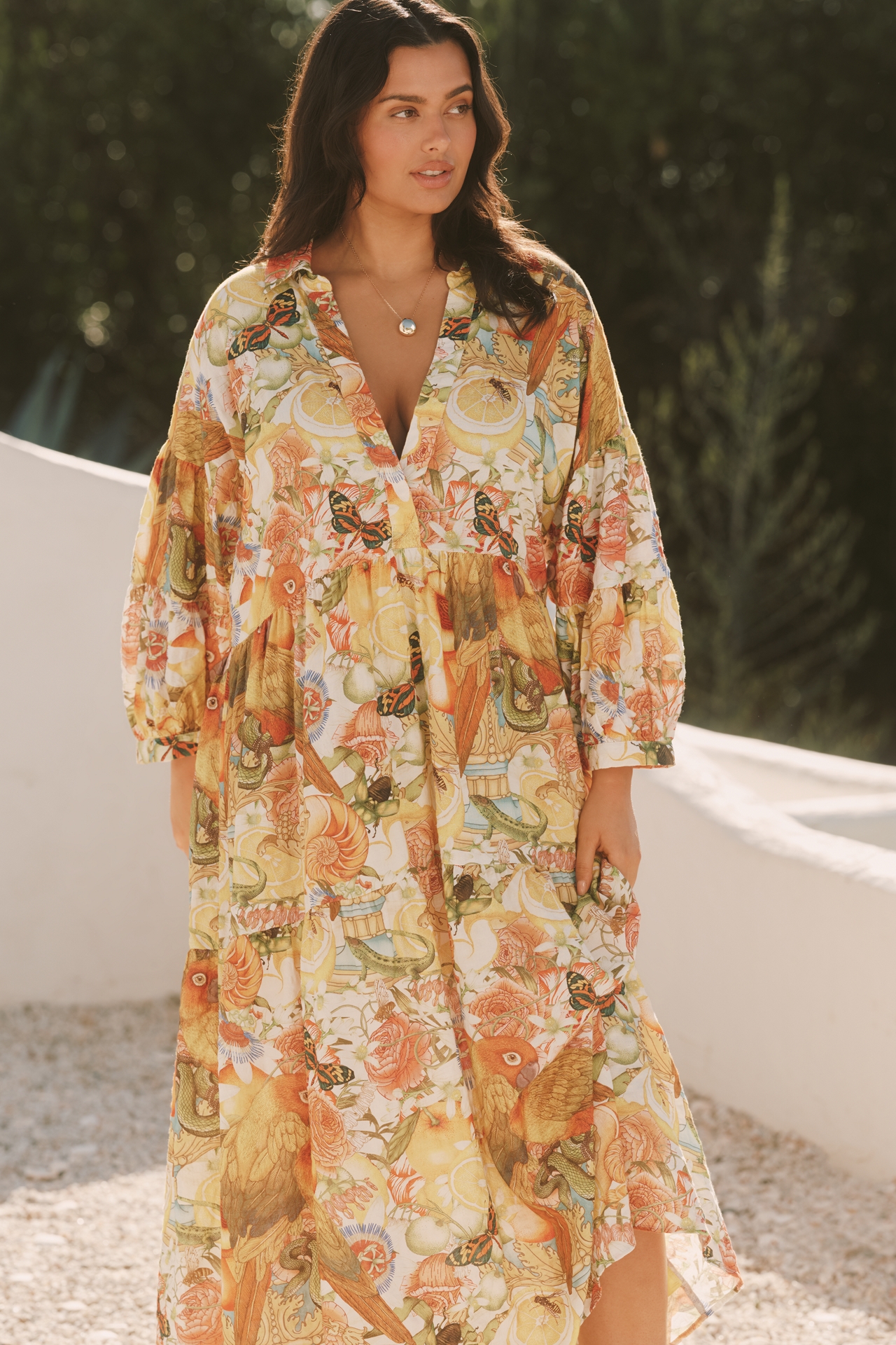 The Carolita Printed Shirt Dress by Emily Carter x Celandine