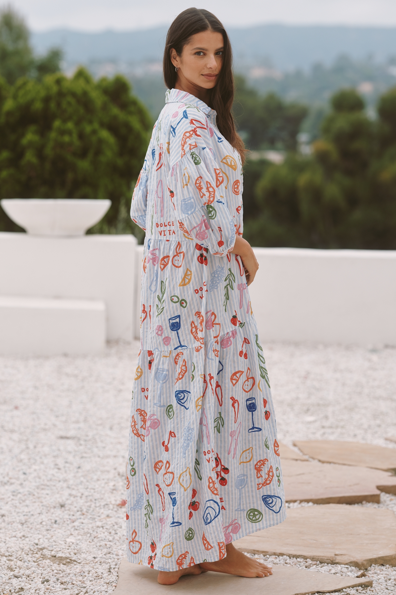 The Carolita Printed Tiered Shirt Dress: Jordan Nickson Edition