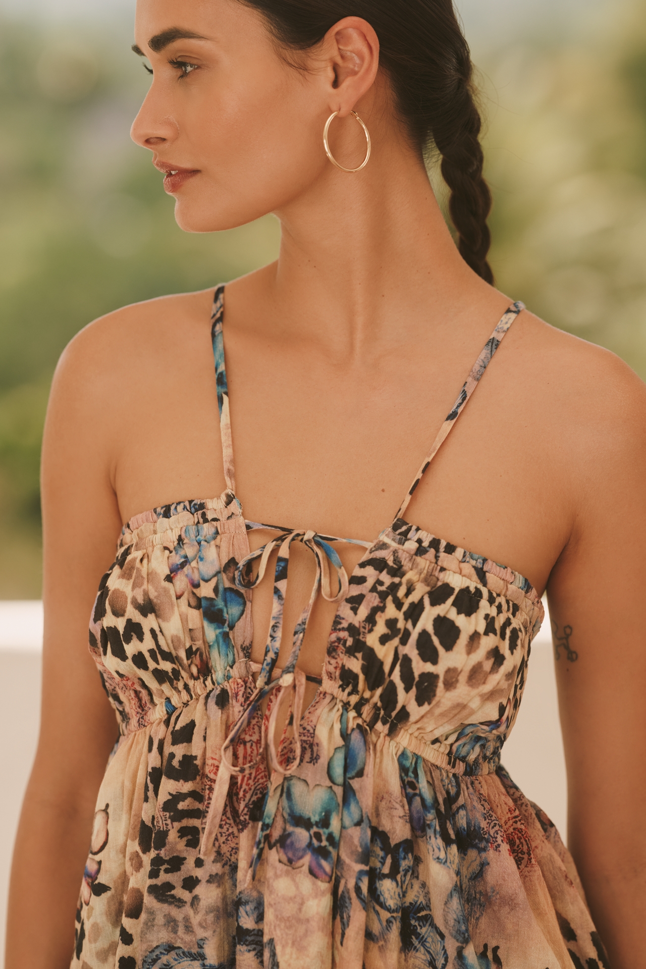 Celandine Cotton Babydoll Mini Dress