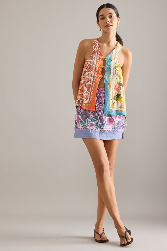 Celandine x Emily Carter Tie-Side Mini Skirt #3