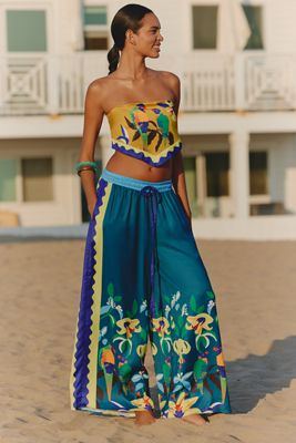 Celandine Cutout Linen Blend Cover-Up Maxi Dress