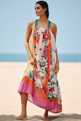 Celandine Apron Midi Dress In Multi
