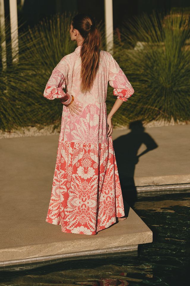 The Carolita Printed Tiered Shirt Dress by Celandine | Anthropologie