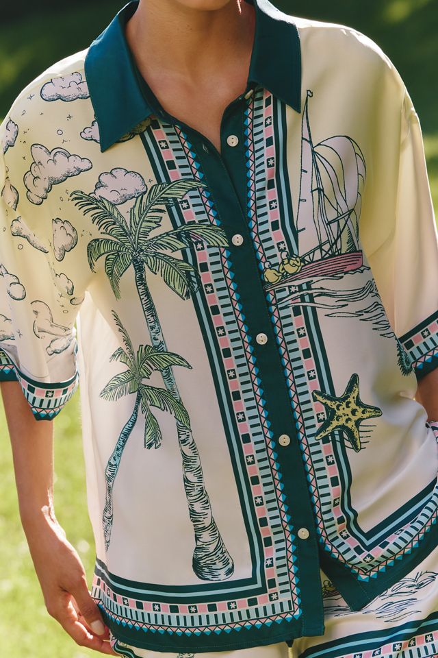 Celandine Casuarina Short-Sleeve Surf Shirt #1