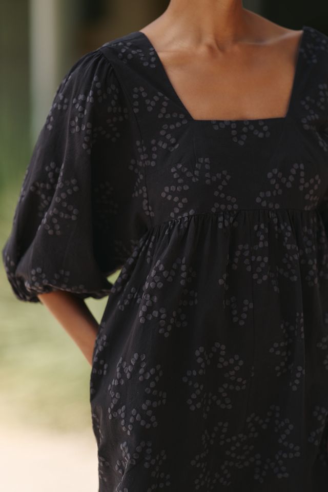 Celandine Puff-Sleeve Cotton Romper #2