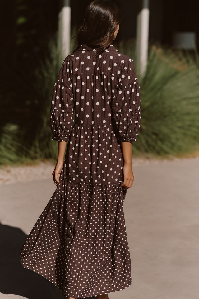 The Carolita Printed Tiered Shirt Dress by Celandine #1
