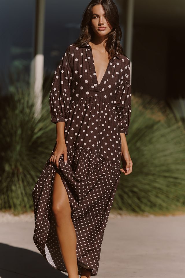 The Carolita Printed Tiered Shirt Dress by Celandine #2