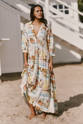 Carolita Printed Tiered Shirtdress by Celandine