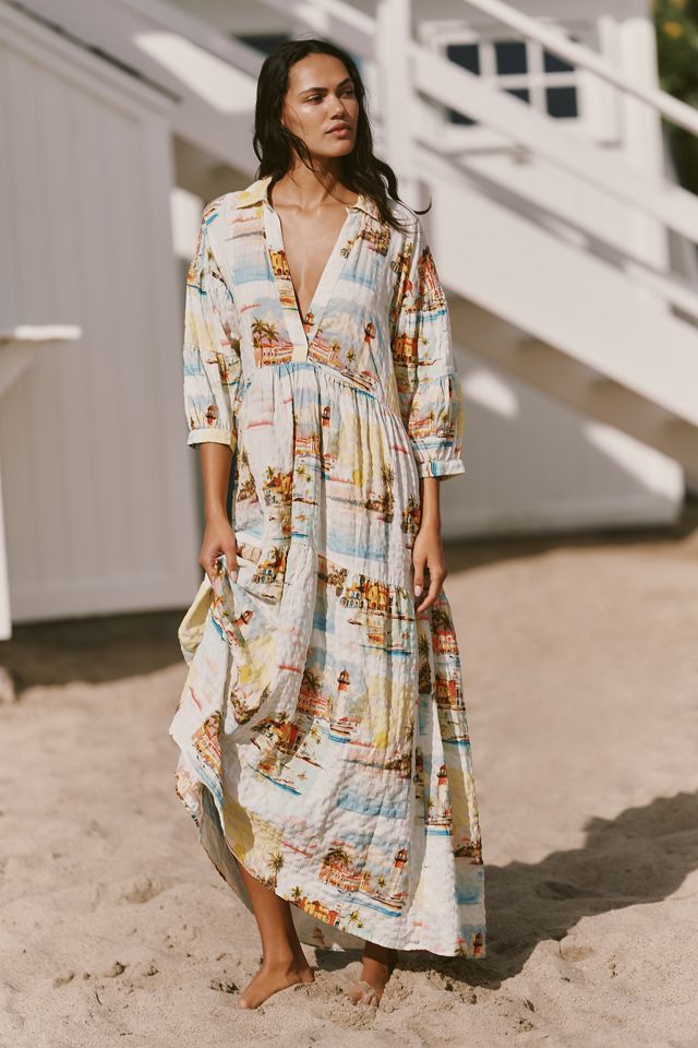 The Carolita Printed Tiered Shirt Dress by Celandine | Anthropologie