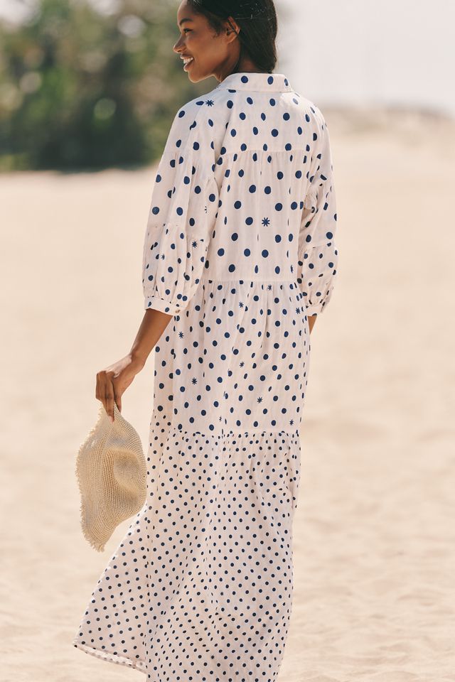 The Carolita Printed Tiered Shirt Dress by Celandine | Anthropologie