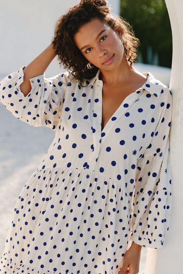 Carolita Printed Tiered Shirtdress by Celandine #5
